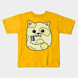 aroace pride flag cat Kids T-Shirt